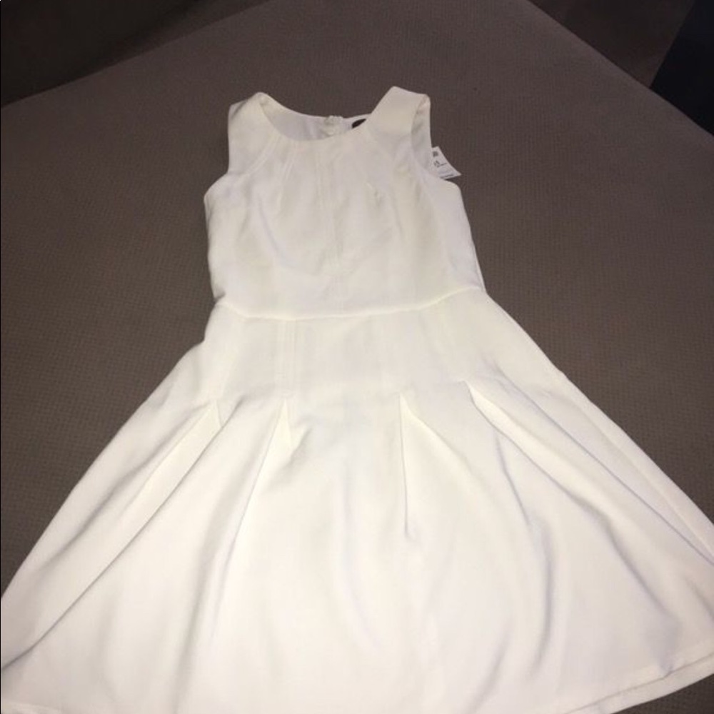 White Sleeveless Skater Dress